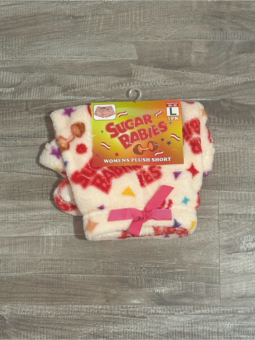 NEW Women’s Cute Candy Sugar Babies Plush pajama Sleep Shorts Multicolor Large